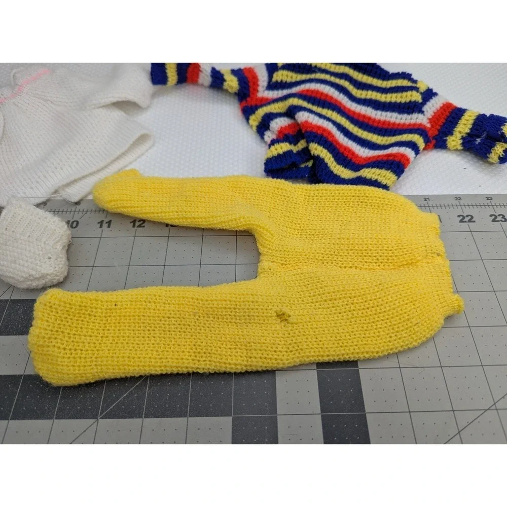 Knit‎ Doll Outfit Sweater Tights Booties Lot Vintage